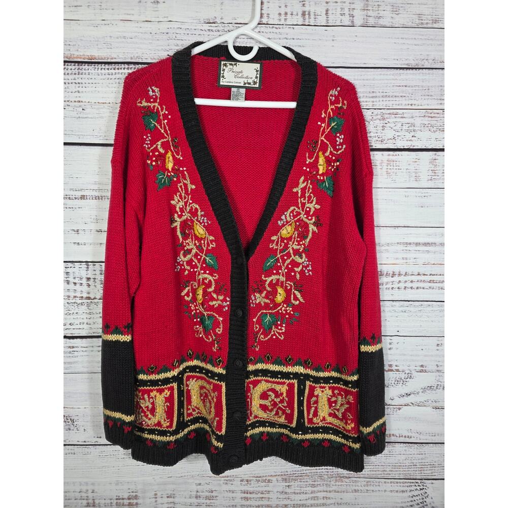 VTG Carolina Colours Sweater NOEL Ugly Christmas Holiday Medium READ